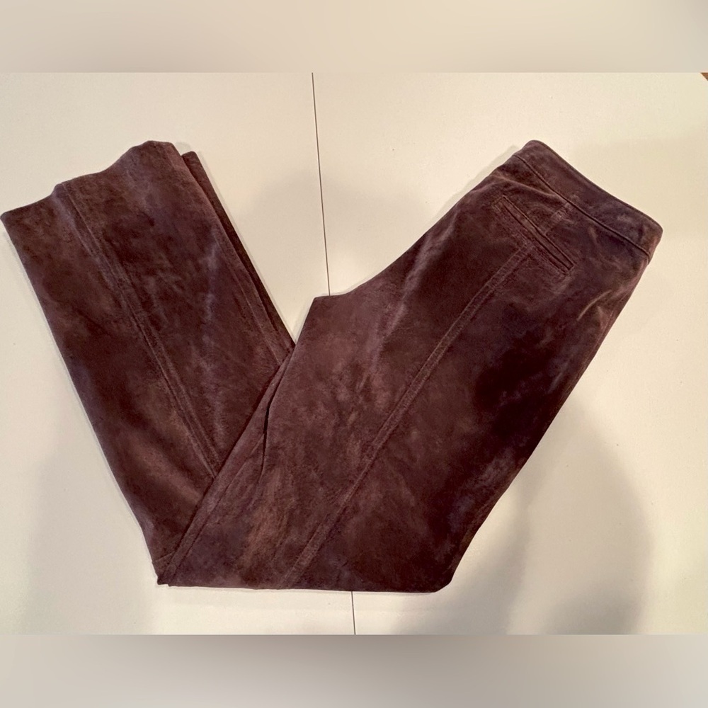 Sigrid Olsen | women’s Innovator chocolate brown suede pants. Size: 8